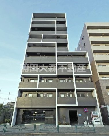 ステージグランデ蒲田アジールコートの外観|2013年11月築　RC鉄筋コンクリート造地上10階建て1K～1LDK総戸数52戸
Wi-Fi対応インターネットオートロック宅配BOXゴミ捨て場付分譲賃貸マンション