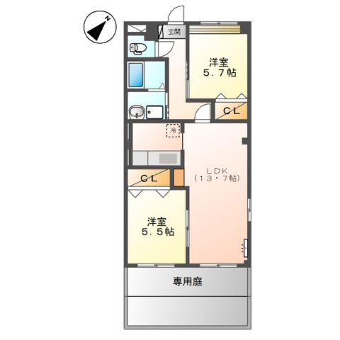 【間取り】 | ピーチテラスⅡ