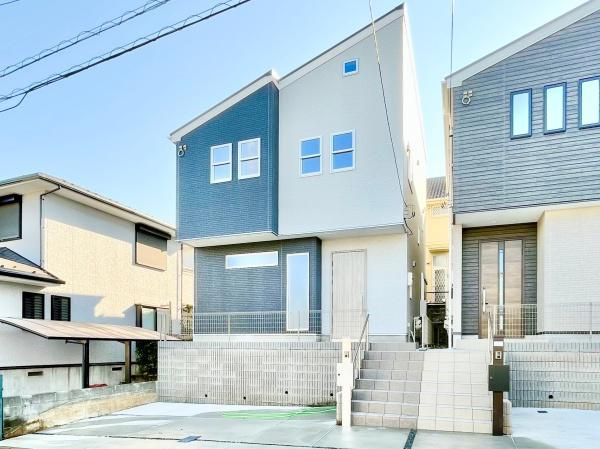 横浜市緑区中山６丁目の新築一戸建の外観|閑静な住宅地でゆったりとお過ごし頂けます。
お気軽にお問合せ下さい！