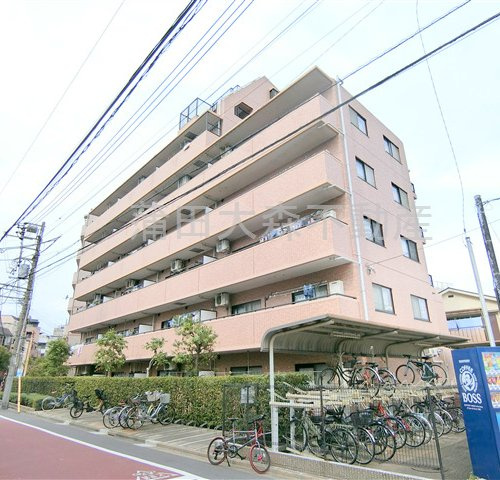パルテ西山の外観|1998年7月築　SRC鉄骨鉄筋コンクリート造地上8階建て総戸数25戸
東京都大田区蒲田2丁目の落ち着いた住宅街！京急本線梅屋敷駅近、京急蒲田駅とJR蒲田駅も徒歩圏内

