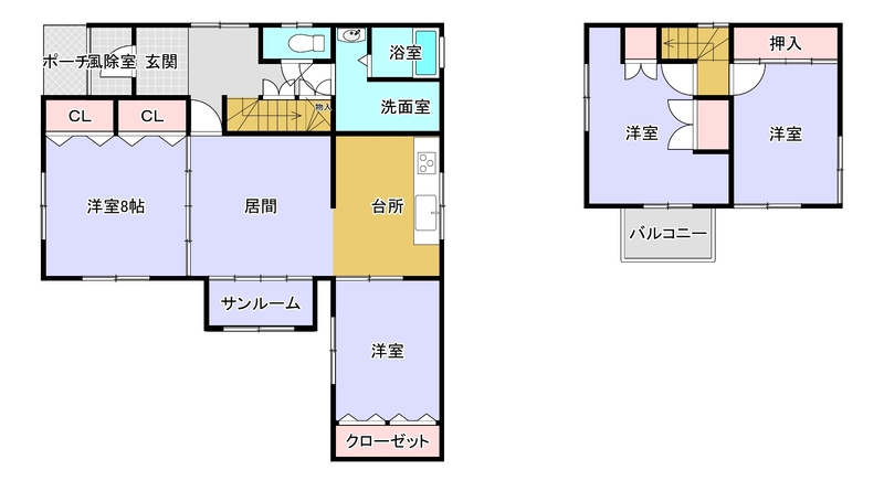 母恋南町3丁目48－146戸建の間取り