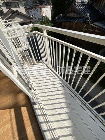 中嶋ハイツのバルコニー|お洗濯にも便利なバルコニー付き