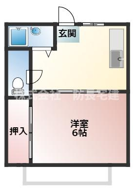 中嶋ハイツの間取り|1人暮らしにはちょうど良い広さです