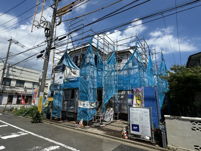 松戸市常盤平６丁目新築戸建【常盤平第二小学校：8分】の外観|2号棟外観・8月20日撮影