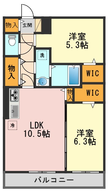 アクシス瑞江の間取り