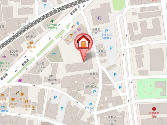 ロジュマンタワー梅田の地図