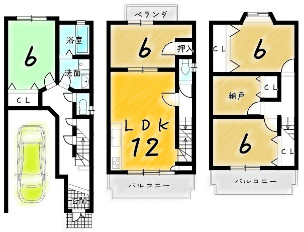 山・西野楳本町