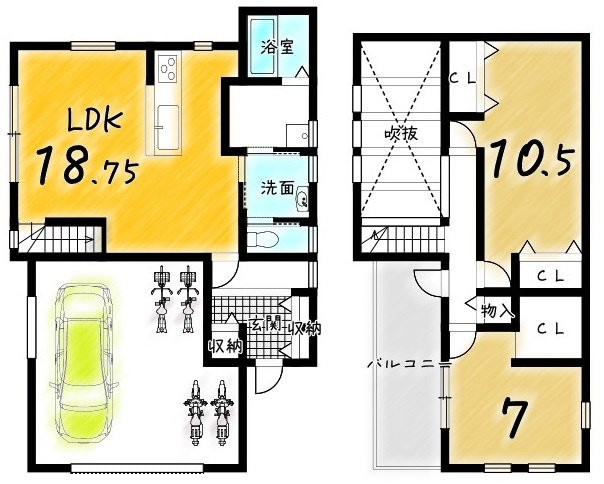 納所町の間取り