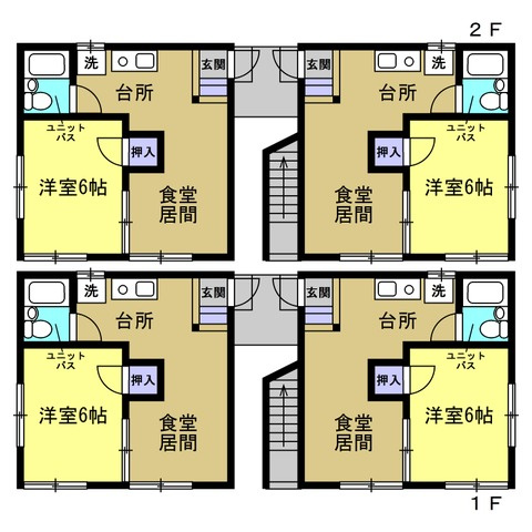 香西西町アパートの間取り