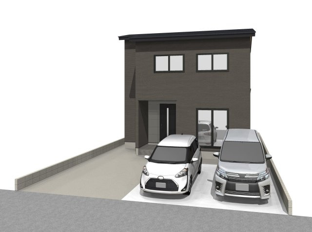 【外観パース】 | 高知市福井町／残り２区画！ | Ｂ号地