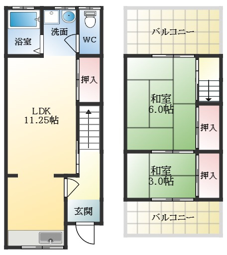 【間取り】 | 天美東7丁目テラス