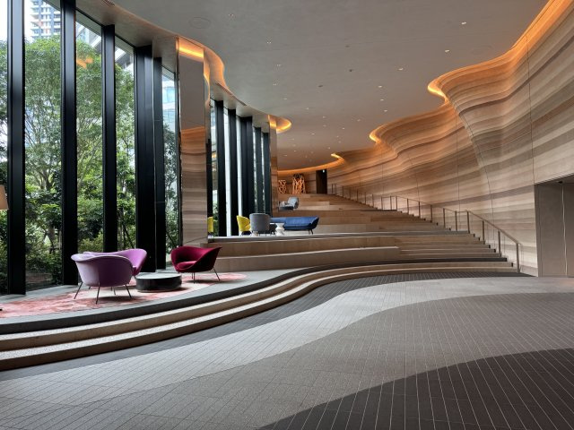 パークタワー勝どきサウスのエントランス|スカイデッキ・ルーフトップラウンジをはじめ充実の共用部分