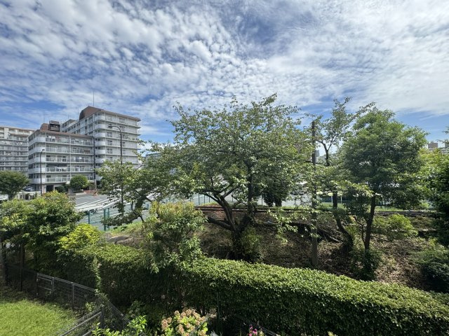 キャナルパーク東京ベイの展望|2階南向きバルコニーからの眺望です。
緑溢れる環境で陽当たり眺望良好です♪