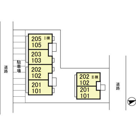 ドミールヴィレッジ Ⅰの区画図