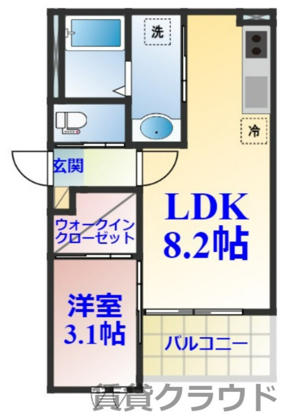 REGALEST浜野の間取り|ひと味違う？不動産屋のイメージを変えたい！『いい部屋ネット千葉蘇我店』へ是非お越しください♪