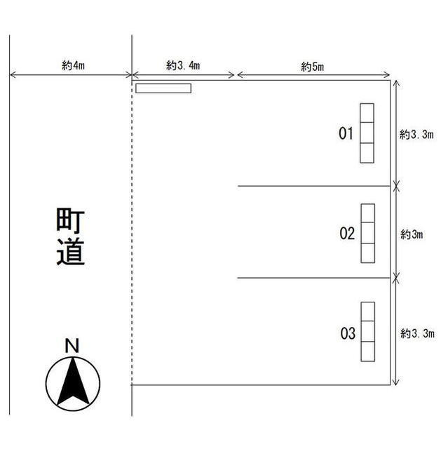 本巣郡北方町清水１丁目の駐車場の駐車場|区画図