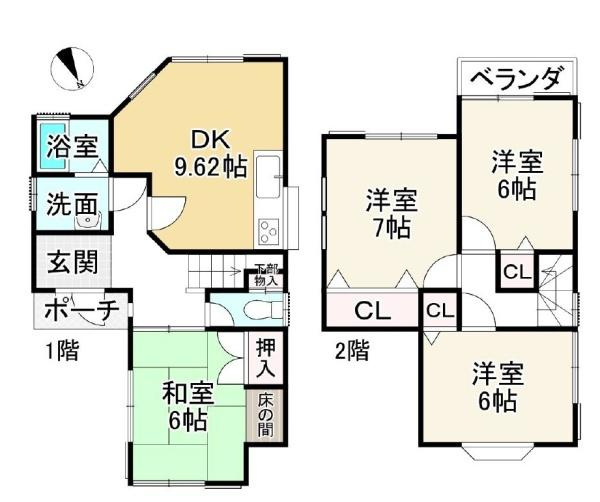 岩出市今中　中古戸建の間取り