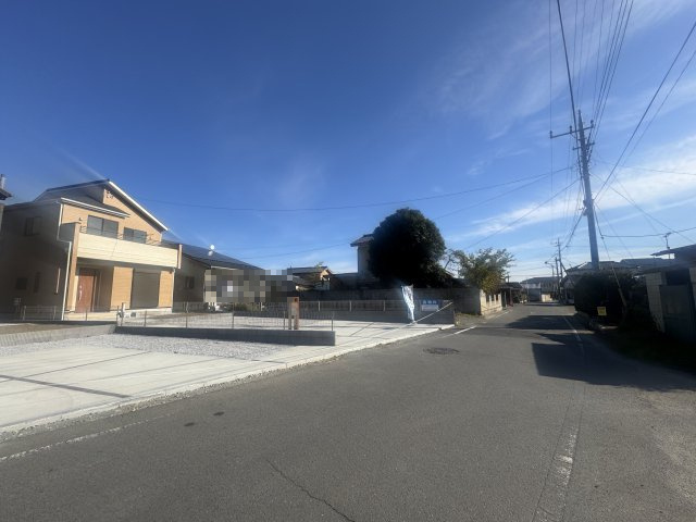 新築　みどり市大間々町大間々　Bloomin　Garden　3号棟の前面道路含む現地写真|現地写真　南側接道幅員約5.4ｍ　