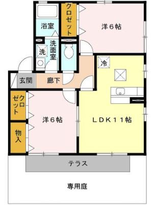 【間取り】 | グリーンコート初芝A棟