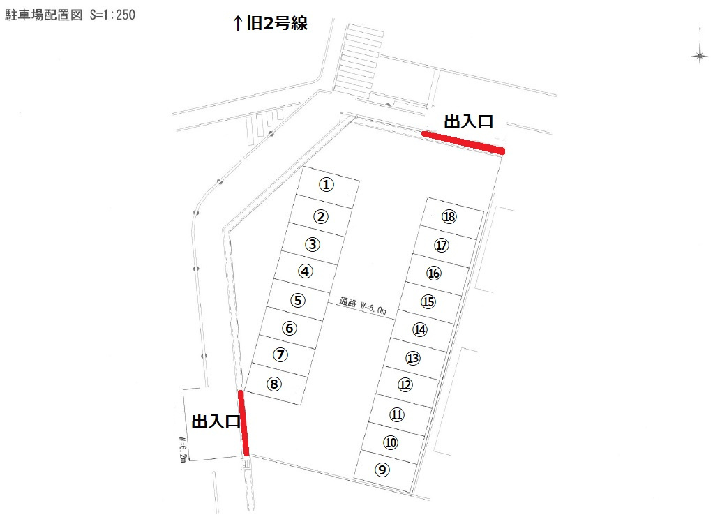 老松町4丁目売地の区画図