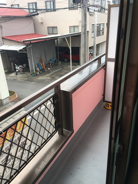 ナガヤハイツのバルコニー