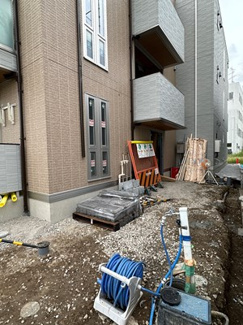 【その他共用部分】 | ※施工中※屋根付きの駐輪場で雨が降っても大切な自転車が濡れなくてすみます♪自転車はちょっとした移動手段に便利ですよね！