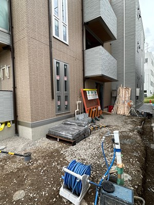 【その他共用部分】 | カンヴァス登戸 | ※施工中※屋根付きの駐輪場で雨が降っても大切な自転車が濡れなくてすみます♪自転車はちょっとした移動手段に便利ですよね！