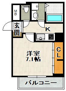 エクラ宝塚の間取り