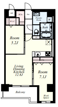 プラージュ ポインテ六ツ門の間取り