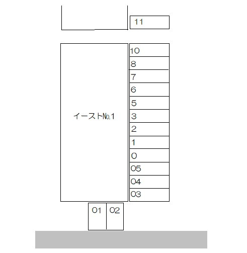 イースト№1駐車場の間取り
