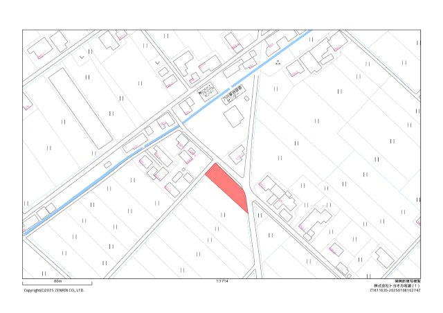 千丁町古閑出事業用地の地図