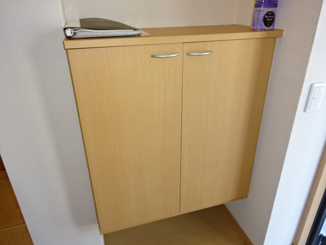 倉敷市福島のアパートの玄関|シューズボックス