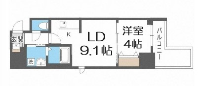【間取り】 | ラクラス堺筋本町