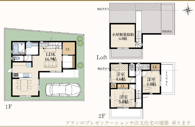 【参考プラン】 | 三鷹市井の頭3丁目　土地 | 30.97坪の整形地！お好きなハウスメーカーさんでの建築が可能です。建物参考プランもご用意しております。井の頭恩賜公園お近く、利便性と緑が共存する好立地です！！