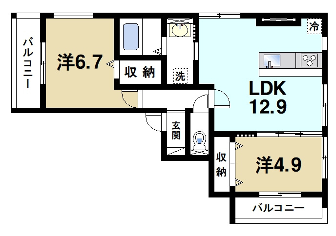 アイメゾン誓願寺の間取り