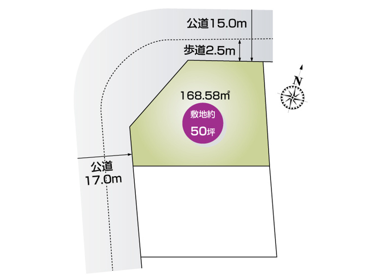 【区画図】伊勢崎市田中島町住宅用地NO.1