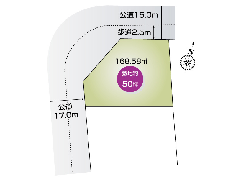 【区画図】伊勢崎市田中島町住宅用地NO.1