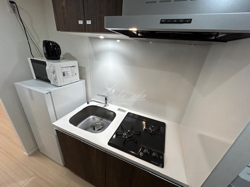 冷蔵庫、電子レンジなど家具家電付き