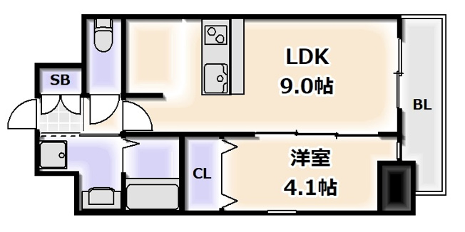 【間取り】 | ｇｍ難波ウエストＤ.Ｃ.