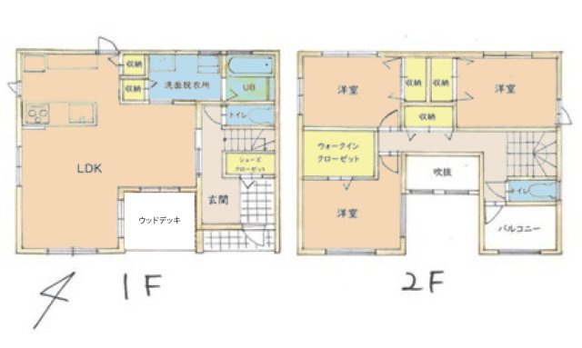 広島市安佐南区山本新町４丁目　中古一戸建て（JS）の間取り