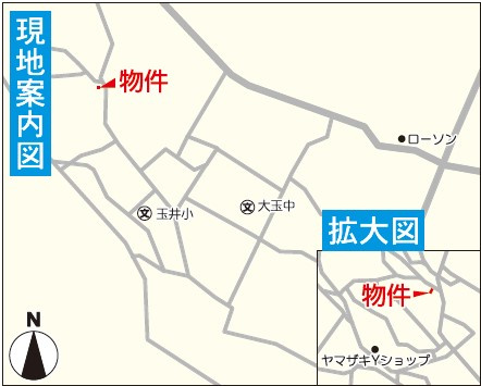 大玉村玉井第4　CradleGarden　全2棟の地図