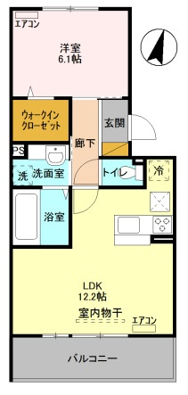オランジュＢの間取り