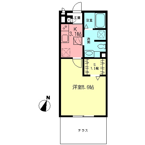 アミカ湘南Aの間取り