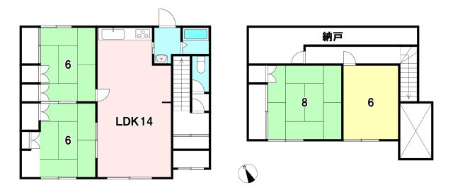 上川町花園戸建の間取り