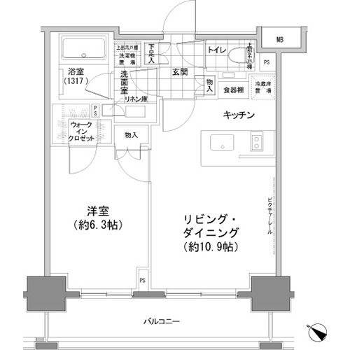 【間取り】パークハビオ人形町