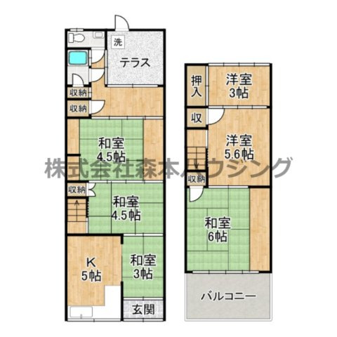 【間取り】 | 　門真市末広町2貸家