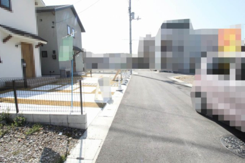 玉水町　6号地　建築条件付　売土地　（全８区画）の前面道路含む現地写真