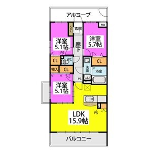 グレースヴィラ西国分の間取り