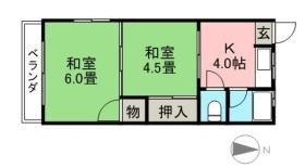 中越コーポの間取り|間取り図