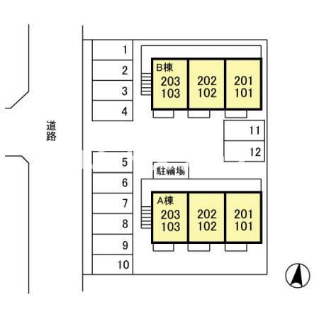 メゾン ソニア　Ｂの区画図|高崎、前橋エリアのお部屋探しはエンドスケープまで！お客様の理想お聞かせ下さい♪